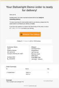 Scheduling Delivery Flow