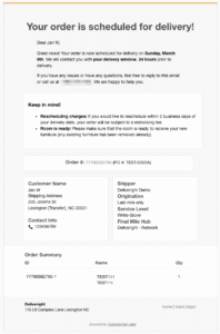 Scheduling Delivery Flow