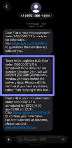 Scheduling Delivery Flow