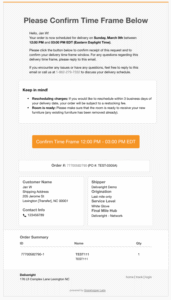 Scheduling Delivery Flow