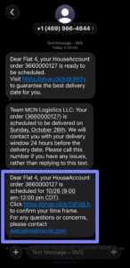 Scheduling Delivery Flow