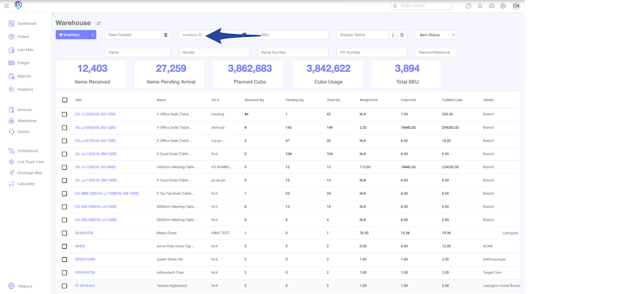 Search Inventory
