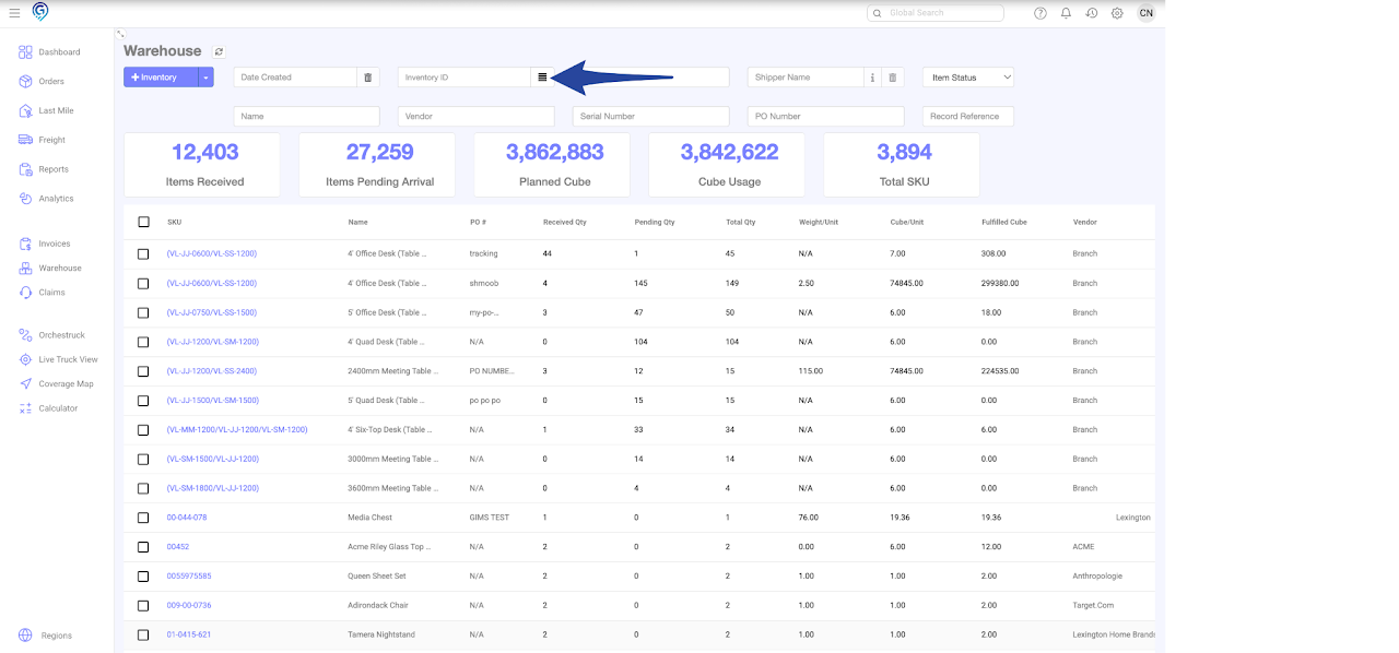 Search Inventory