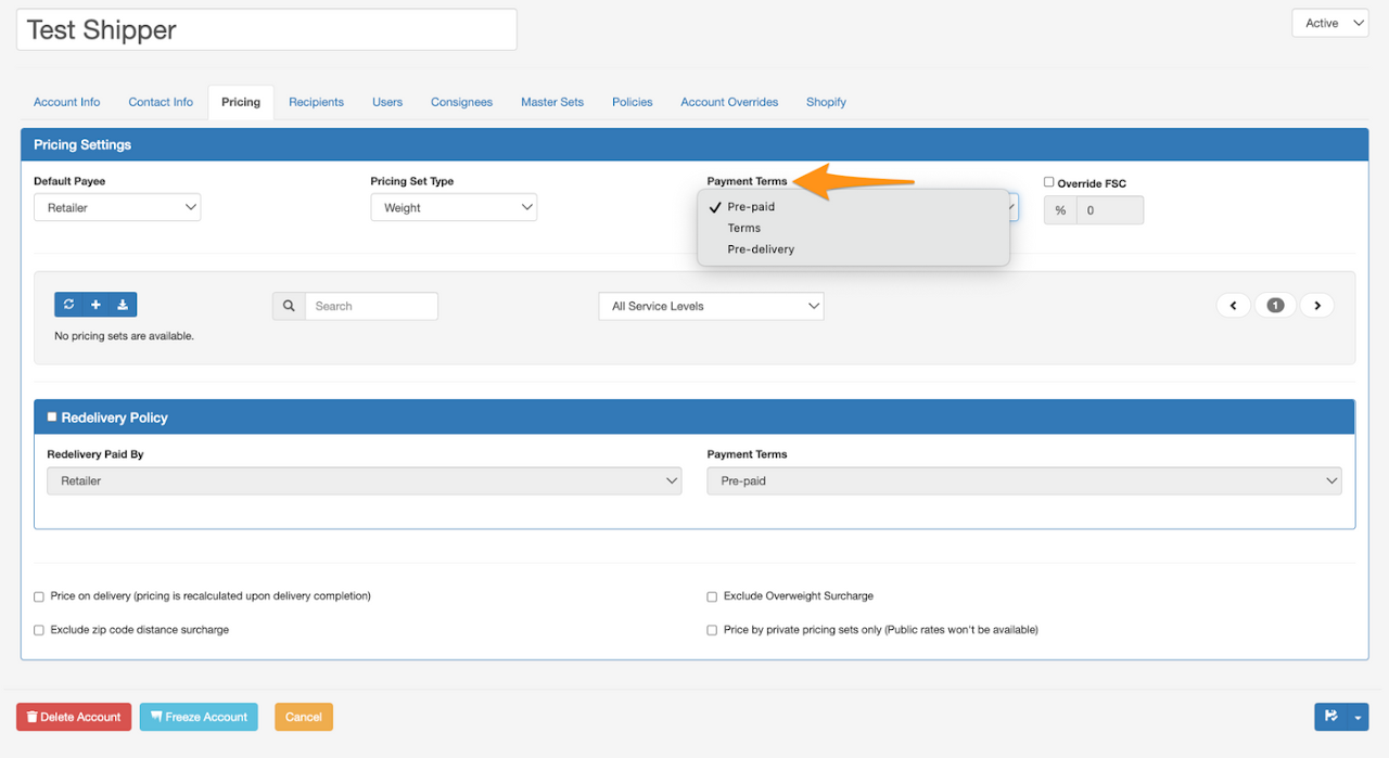 Set Pricing by Percentage of Invoice