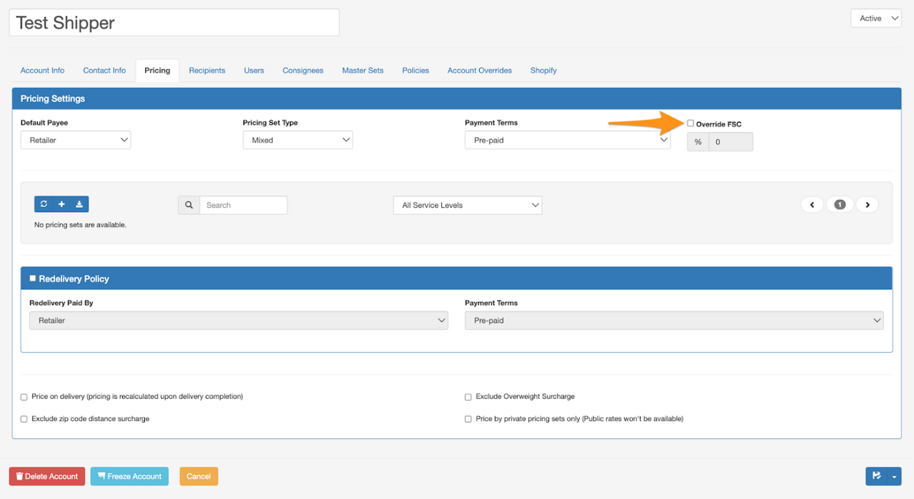 Set Pricing by Percentage of Invoice