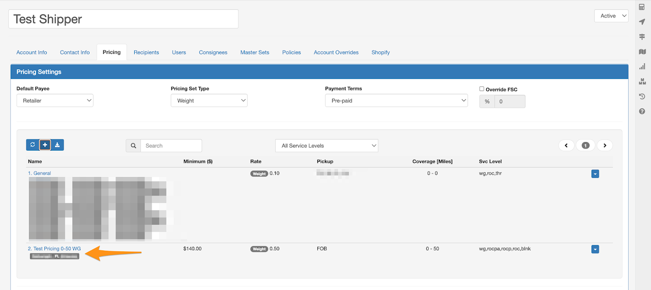 Set Pricing by Weight