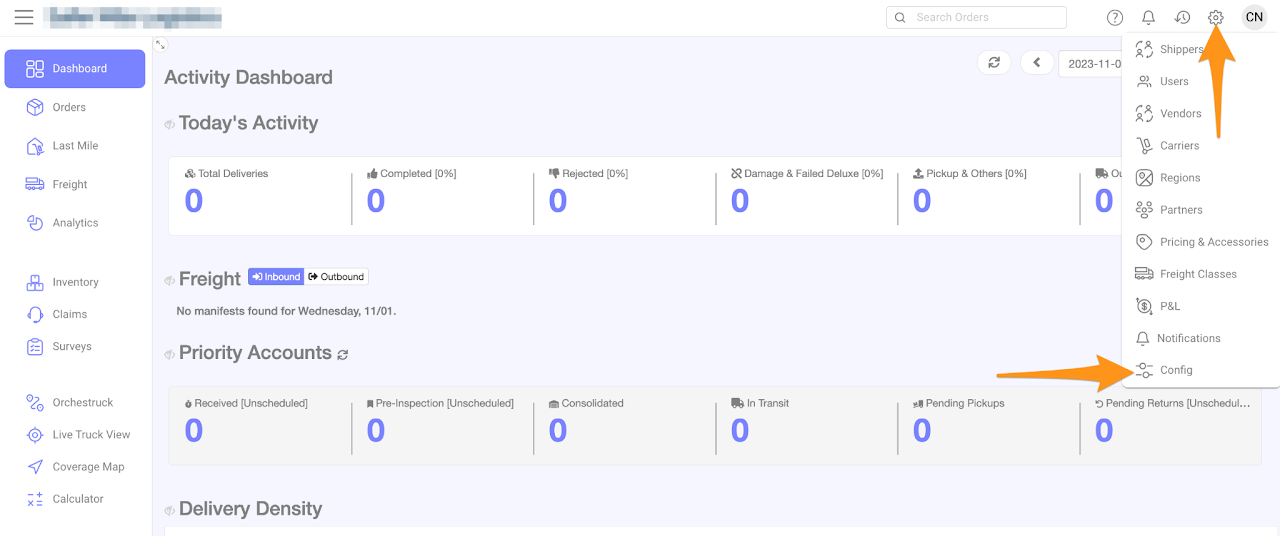 Show DIMS to each item on the BOL (Bill of Lading)