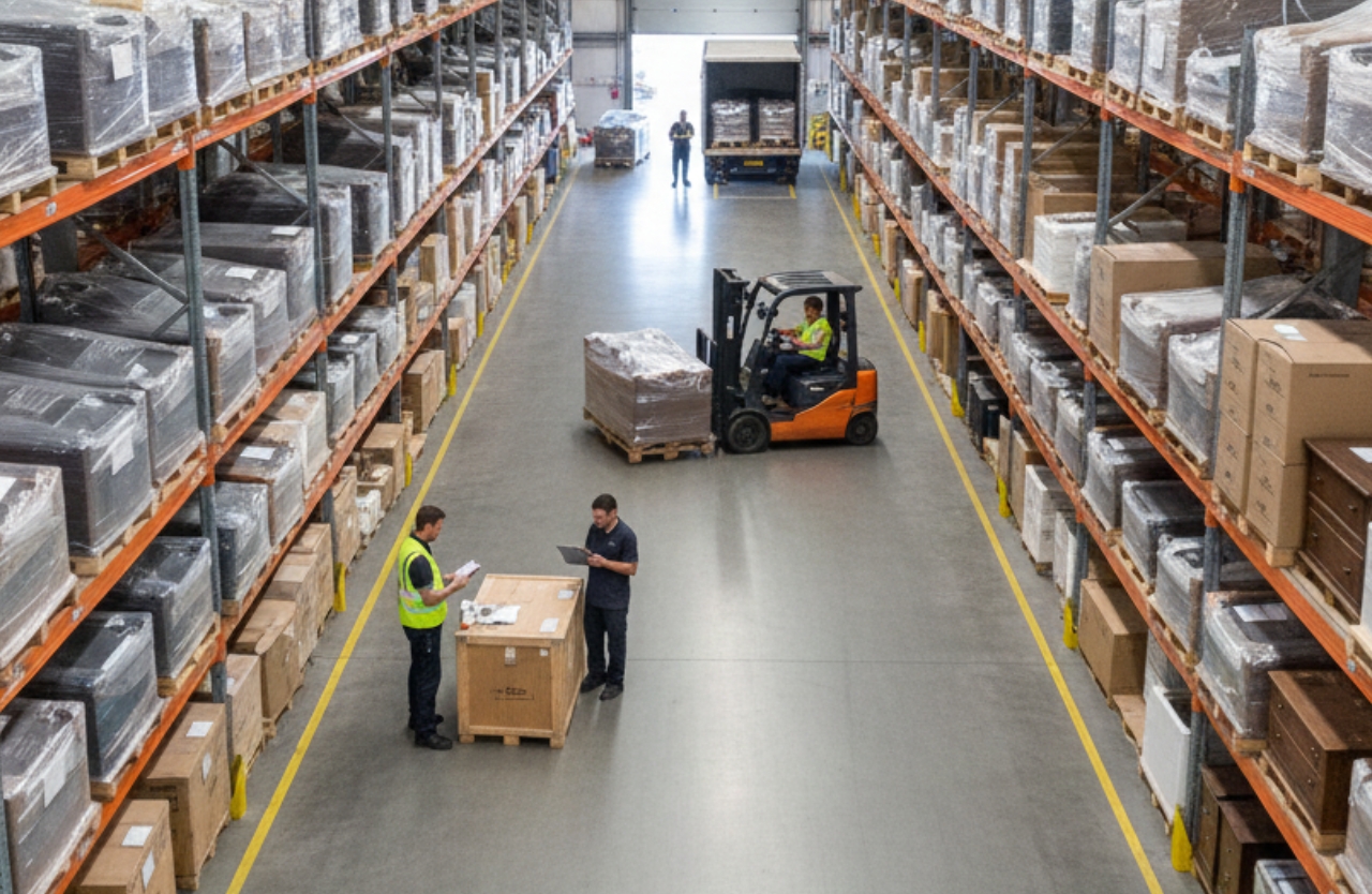 warehouse receiving, put away, and picking