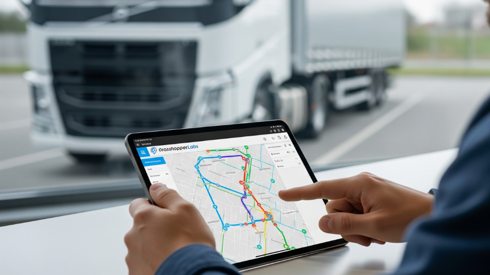 Dynamic route planning on tms mobile app