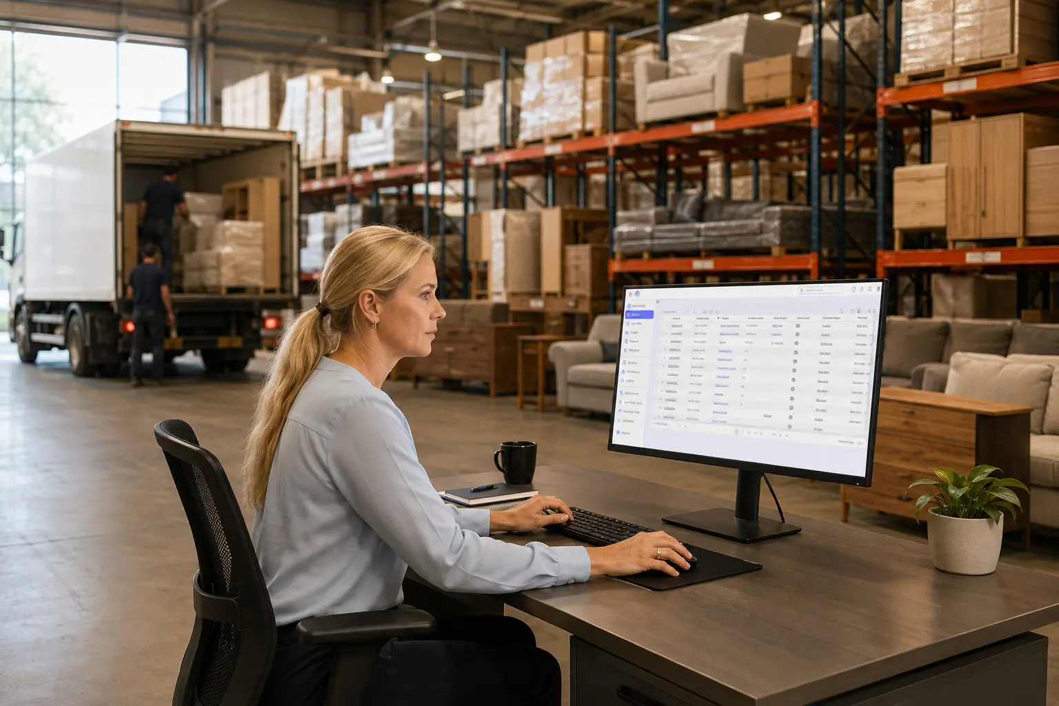 Dispatching software showing real-time driver location, route progress, and dispatch scheduling for last mile delivery