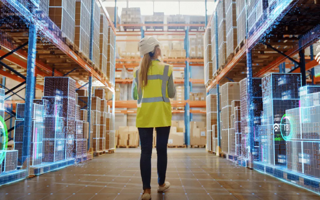 Warehouse inventory tracking system showing unit location, condition, and owner by bin