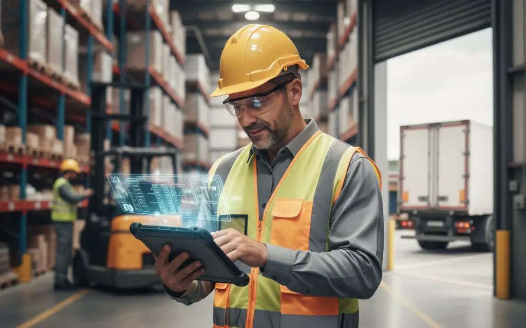 Warehouse management solutions in Grasshopper Labs showing receiving, putaway, and outbound staging tracked to the bin